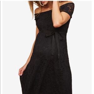 Motherhood Maternity Black Lace Short Dress